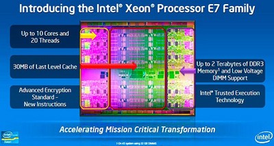 processore Xeon E7 a 10-core intel